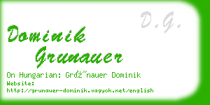 dominik grunauer business card
